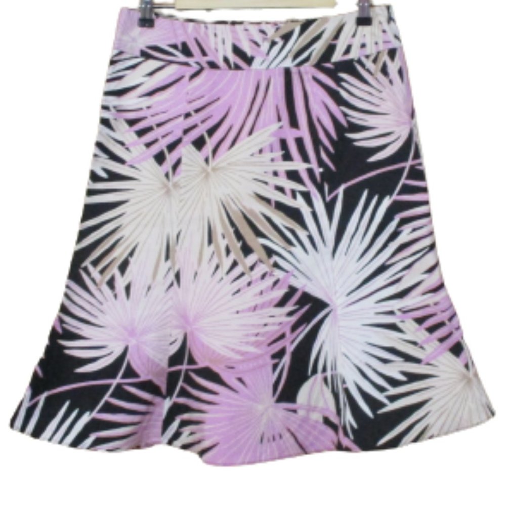 Gap Stretch Print A-Line Cotton Skirt Size 10